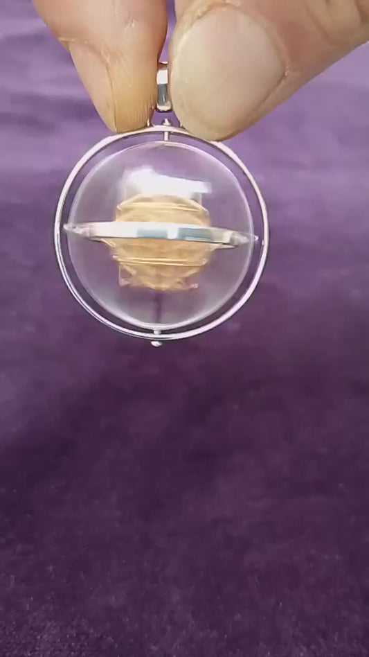 Sacred Geometry 3D-SPIN pendant - Tantric Terra Prana Cube ※ magical Jewelry gift